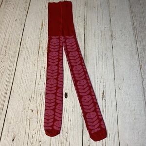 Matilda Jane Clothing Red Floral Tights Size XL Girls